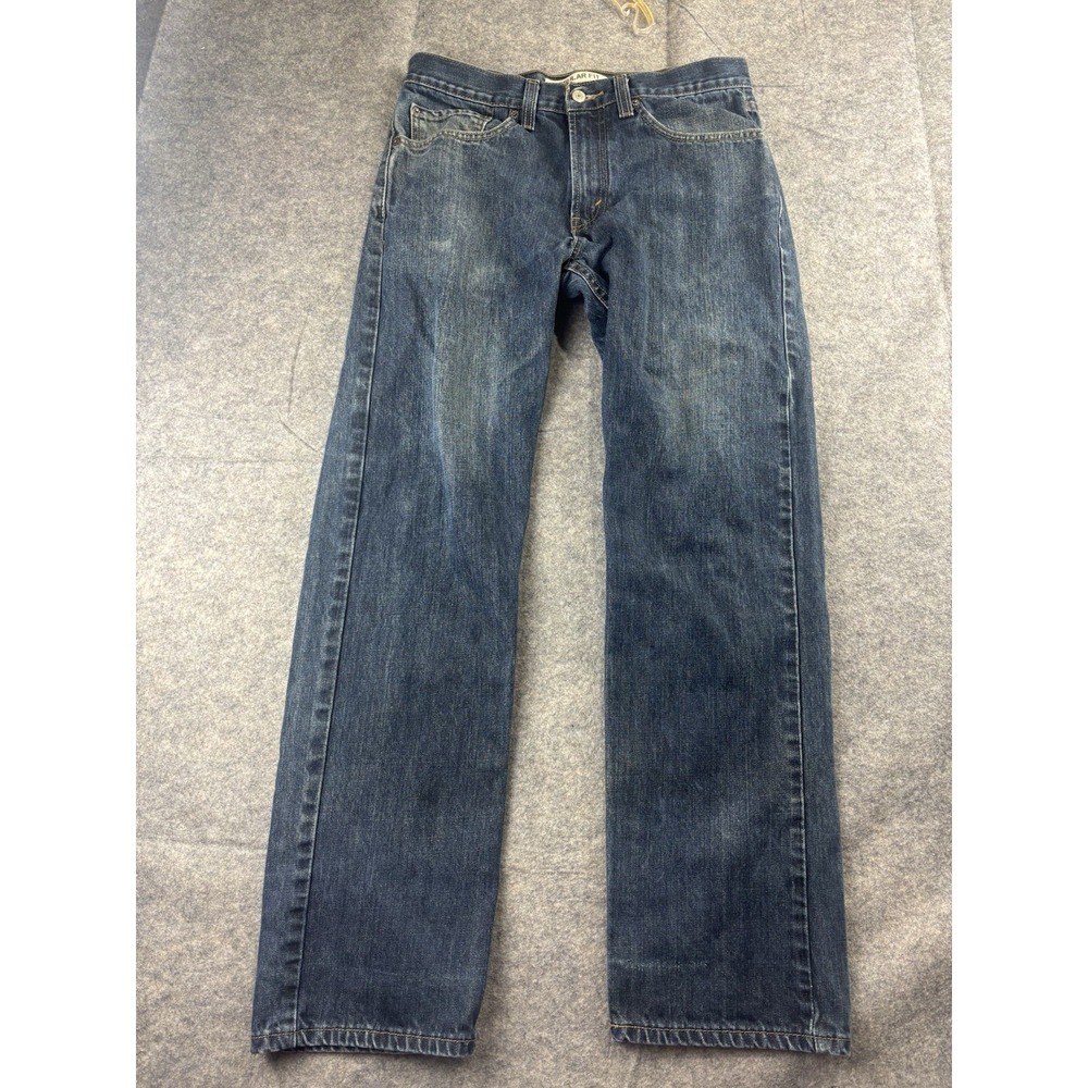 Levi's 505 Jeans Regular Straight Fit Blue Mens 32x32 (30x31) Red Tab Zip Fly